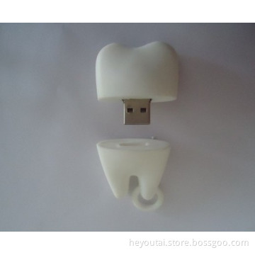 8GB Custom Logo Tooth Shape USB Flash Drive for Promotional Gift